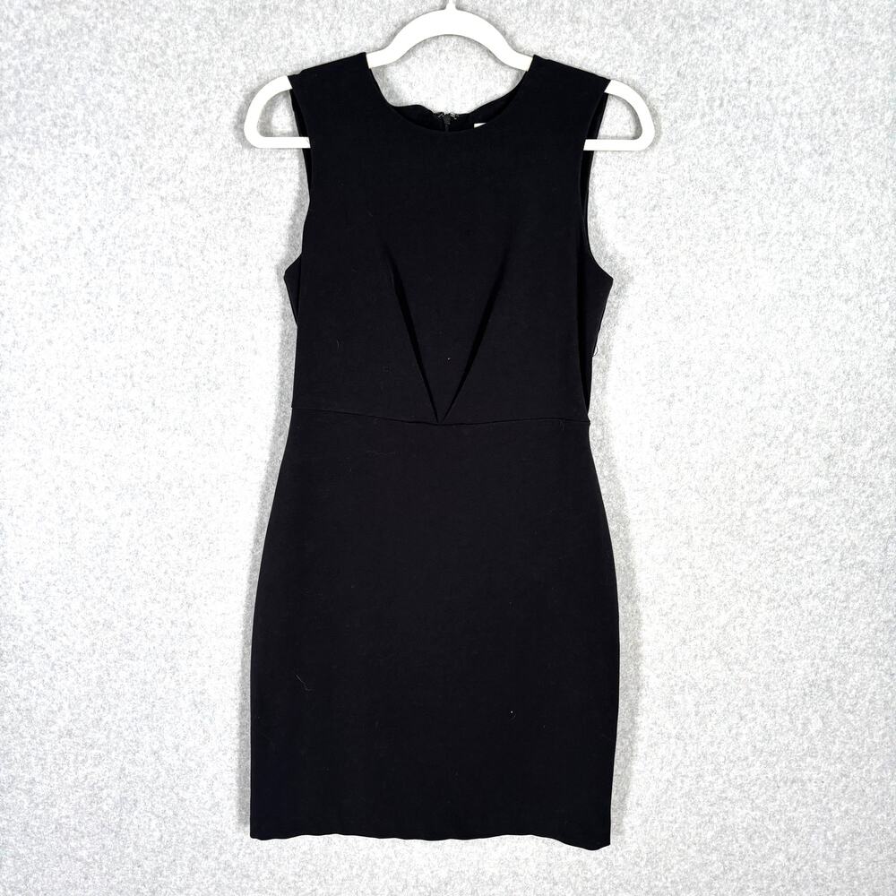 A New Day Dress 2 Stretch Slit Minimalist Quiet Luxury Neutral Knit Stretch LBD